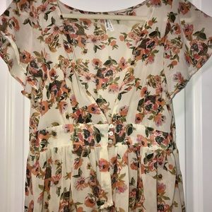 Live 4 Truth Floral Womens Kimono - High Low Chiffon Duster Tunic Size Large